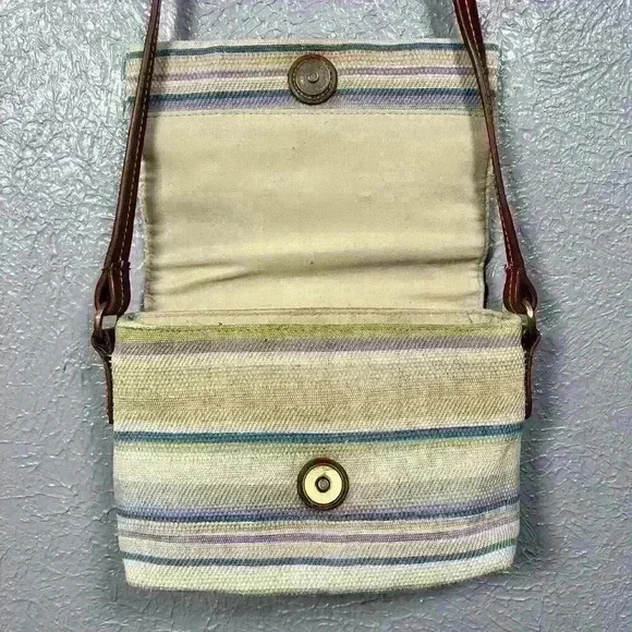 ROSETTI Woven Fabric Crossbody Purse Beachy Earthy Striped Women Small - Picture 10 of 12